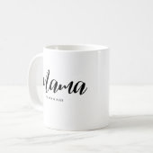 母モダンの日ママの名前のミニマリスト コーヒーマグカップ (正面左)