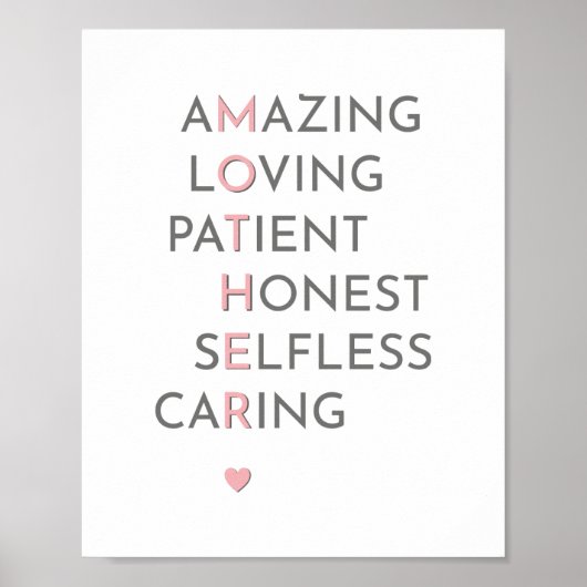 母モダンクロスワード母の日ママの家 ポスター (正面)