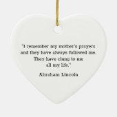 母モダンタイプライター引用文ハートの贈り物 セラミックオーナメント (裏面)