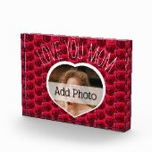 母モダンハート写真のための愛あなた母のギフト フォトブロック (右)