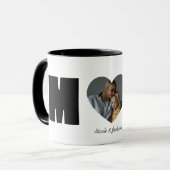 母モダンハート写真名母の日 マグカップ (正面左)