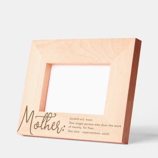 母モダン写真の定義 レーザー彫刻フレーム (左)