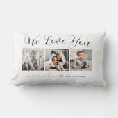 母モダン家族の写真コラージュ ランバークッション (正面)