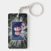 母モダン家族の愛の写真パーソナライズ キーホルダー (裏面)