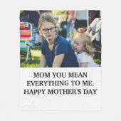 母モダン母の日の写真ママすべての意味 フリースブランケット (正面)