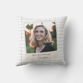 母モダン母フォトノートブックメッセージ クッション (裏面)