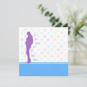 母モダン赤ちゃんシャワー招待状テンプレート 招待状 (スタンド正面)