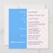 母モダン赤ちゃんシャワー招待状テンプレート 招待状 (裏面)