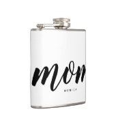 母モダン黒白パーソナライズされた フラスク (右)