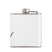 母モダン黒白パーソナライズされた フラスク (裏面)