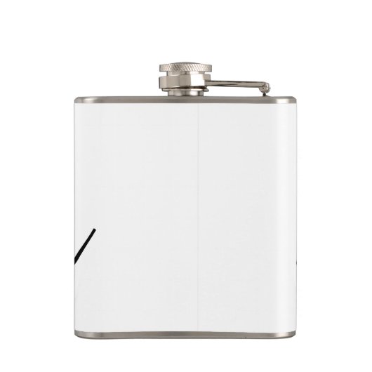 母モダン黒白パーソナライズされた フラスク (裏面)