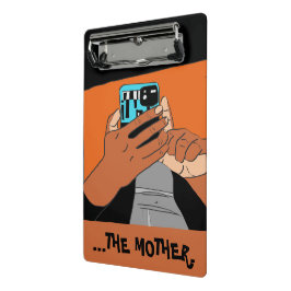 母モバイルハンズシアンオレンジブラック ミニクリップボード