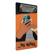 母モバイルハンズシアンオレンジブラック ミニクリップボード (アングル)