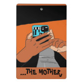 母モバイルハンズシアンオレンジブラック ミニクリップボード (裏面)