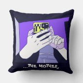 母モバイルハンズバイオレットアボカド クッション (正面)