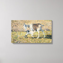 母ヤギと幼い子(Segantini) キャンバスプリント