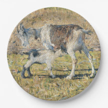 母ヤギと幼い子(Segantini)