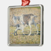 母ヤギと幼い子(Segantini) メタルオーナメント (左)