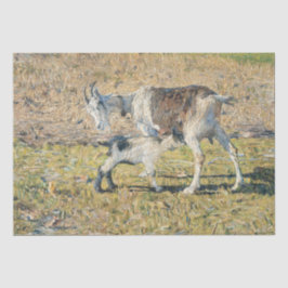 母ヤギと幼い子(Segantini) 薄葉紙