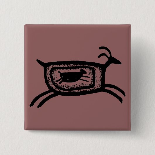 母ヤギBW 缶バッジ (正面)