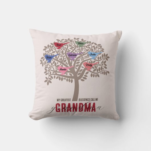 母ユニークの日の贈り物おばあちゃん孫 クッション (正面)