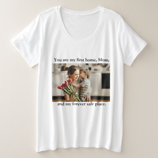 母ユニークの日の贈り物サプライズTシャツ プラスサイズTシャツ (デザイン正面)