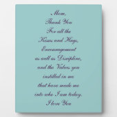 母ユニークへの贈り物 フォトプラーク (正面)