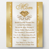 母ユニーク子の贈り物，母の個人名札 フォトプラーク (正面)