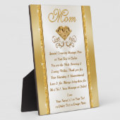 母ユニーク子の贈り物，母の個人名札 フォトプラーク (側面)