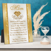 母ユニーク子の贈り物，母の個人名札 フォトプラーク (側面)