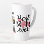 母ユニーク5枚の写真コラージュ カフェラテマグ (右アングル)