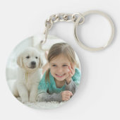 母ユーカリモダンの葉水彩写真 キーホルダー (裏面)