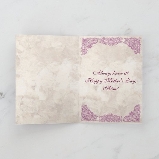 母ユーモアのあるの日 カード (内部)