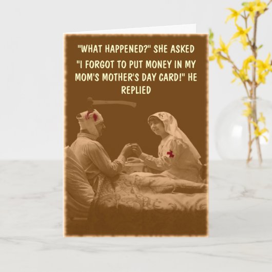 母ユーモアのあるの日 カード (黄色い花)