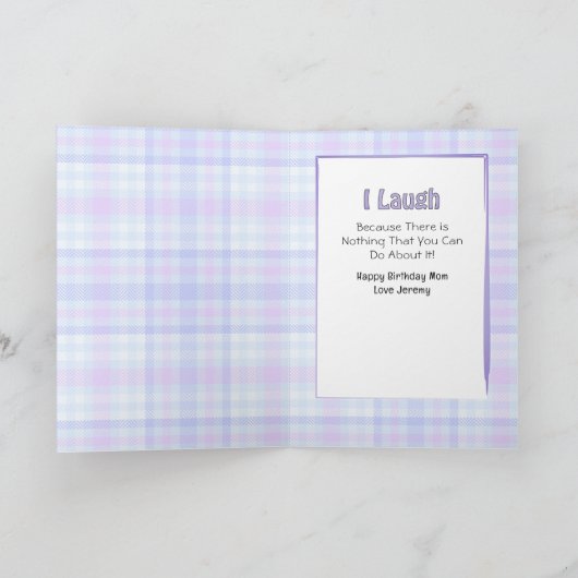 母ユーモアのある母マンガおもしろいー民族誕生日 カード (内部)