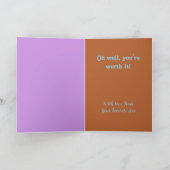 母ユーモアのある誕生日カード – 誕生日食品 カード (内部)