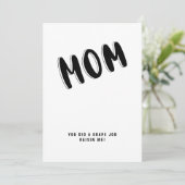 母ユーモアマおもしろいマザーズ日ことわざ引用文カード 招待状 (スタンド正面)