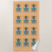 母ライフスケルトンタロットカードビーチタオル ビーチタオル (正面)