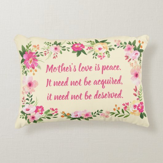 母ラブウォーターカラーフローラ アクセントクッション (正面)