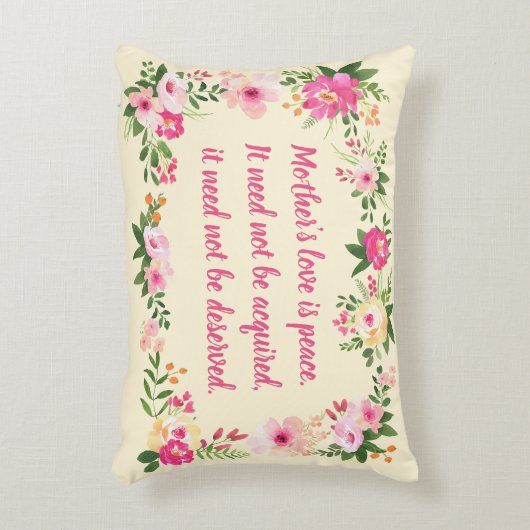 母ラブウォーターカラーフローラ アクセントクッション (正面(垂直))
