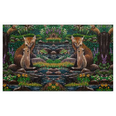 母ラブキツネ布 ファブリック (ファットクウォーター)