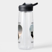 母ラブバイリンガル文字ハート写真 ウォーターボトル (左面)