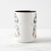 母ラブマグ ツートーンマグカップ (中央)