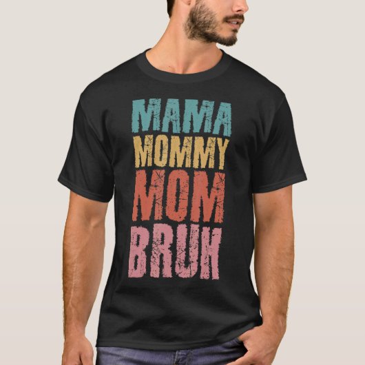 母レトロヴィンテージ母の日ママ母ママB Tシャツ (正面)