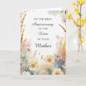 母ワイルドフラワー一周忌 カード (黄色い花)