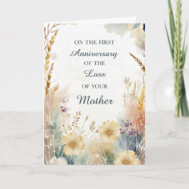 母ワイルドフラワー一周忌 カード