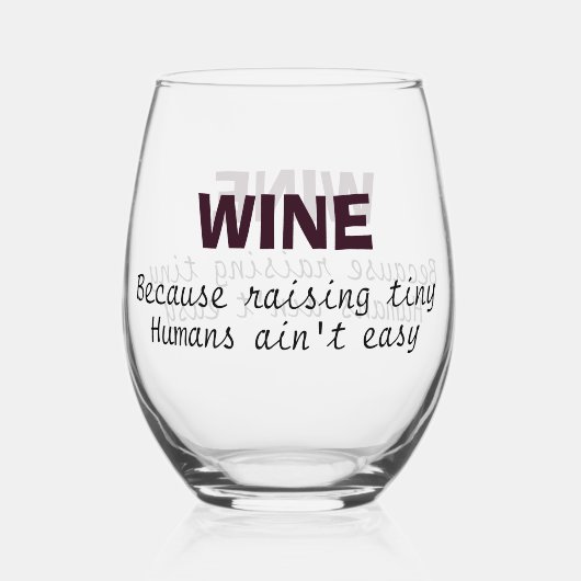 母ワイン愛おもしろい者ことわざ母の日2024 ステムなしワイングラス (裏面)