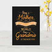 母上の重要な祖母がおもしろい カード (黄色い花)