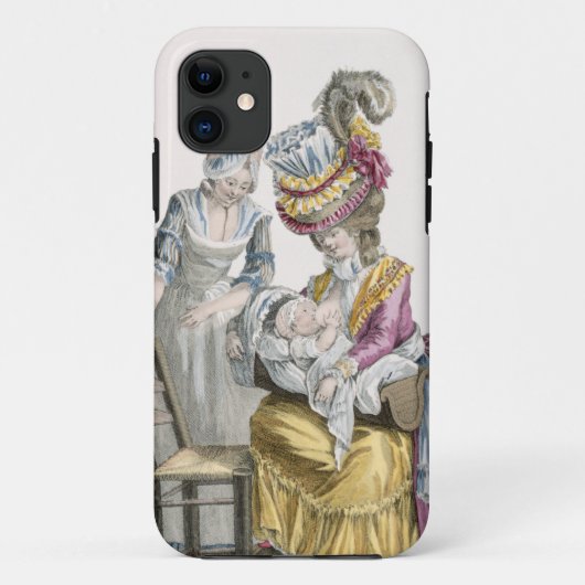 母乳で育てている服の若い女性「la Levite」 Case-Mate iPhoneケース (裏面)