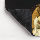 母乳で育てている髭がある女性1631年 マウスパッド (コーナー)